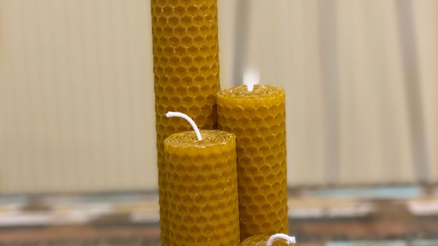 PACK DE 4 VELAS CILÍNDRICAS